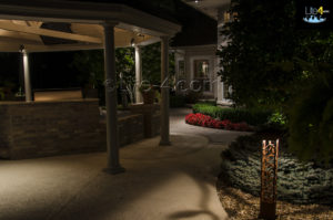 Vine 6x6 Bollards by patio, Lite-4.com